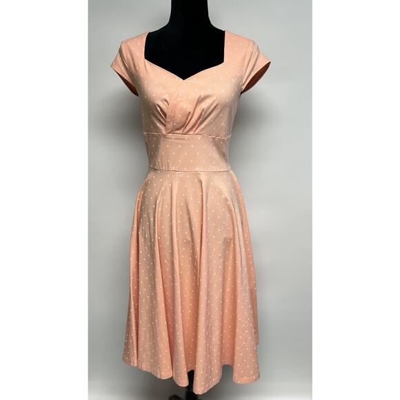 Women Vintage Style Polka Dot Medium Retro 1950s Swing Rockabilly Dress Pinup - Picture 1 of 11